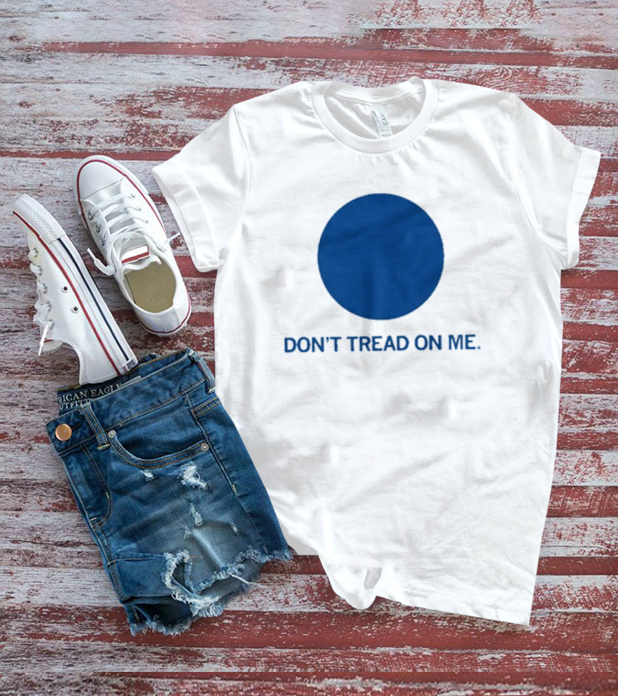 Don’t Tread On Me Blue Dot Circular Emblem T-Shirt