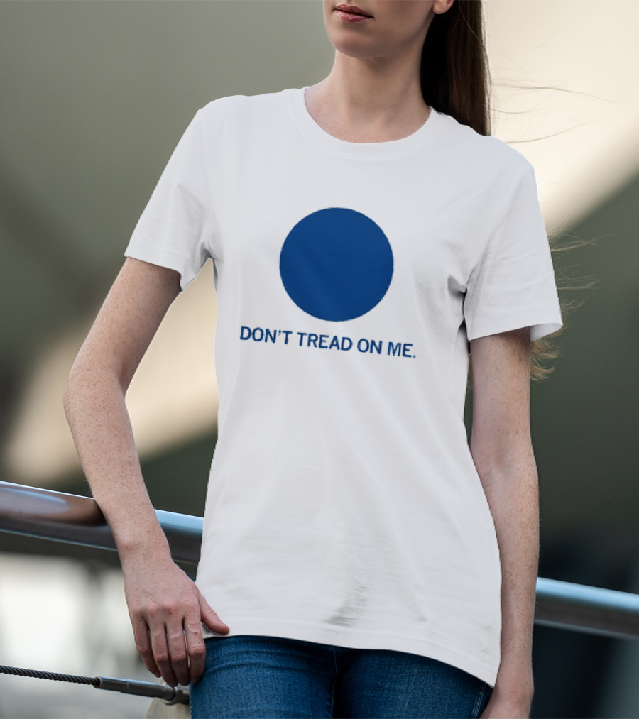 Don’t Tread On Me Blue Dot Circular Emblem T-Shirt