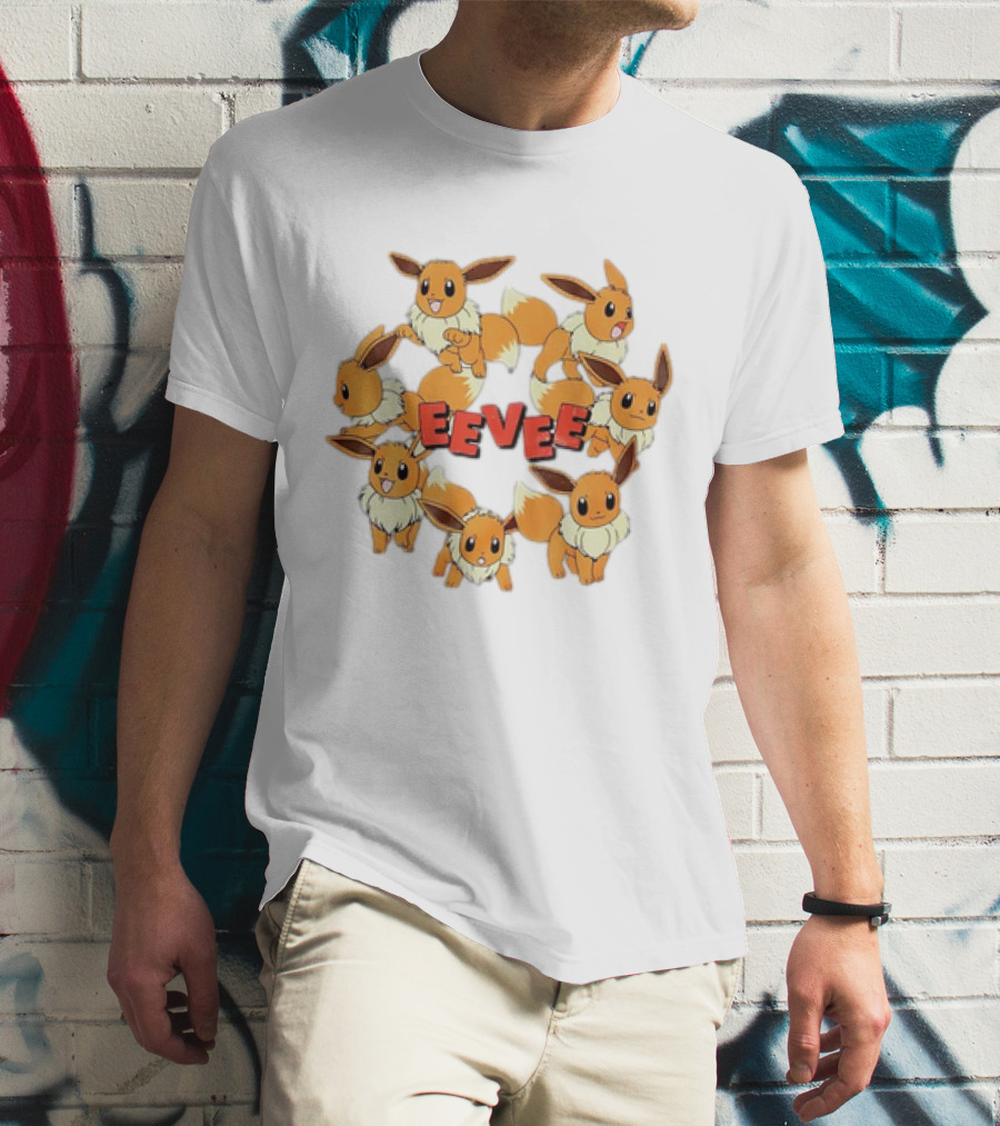 Eevee Pokemon Collage Cartoon Vintage Collection T-Shirt