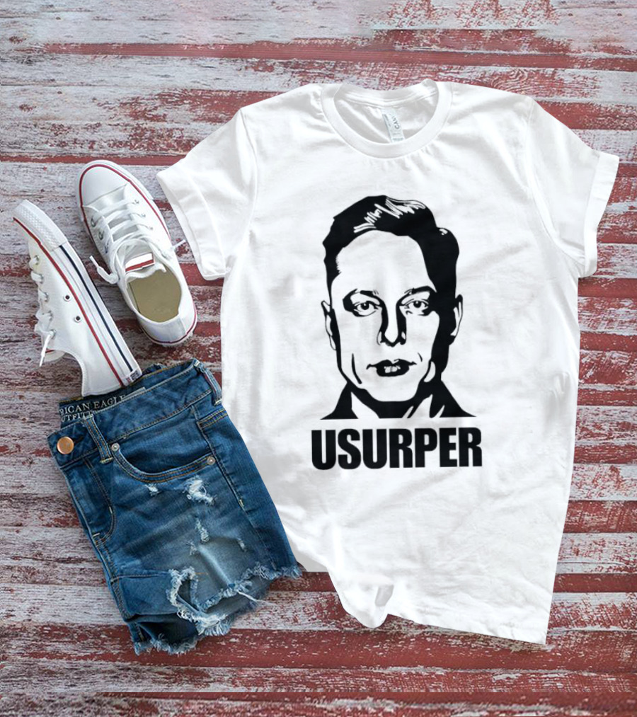 Elon Musk Usurpator Iconic Minimalist Style T-Shirt