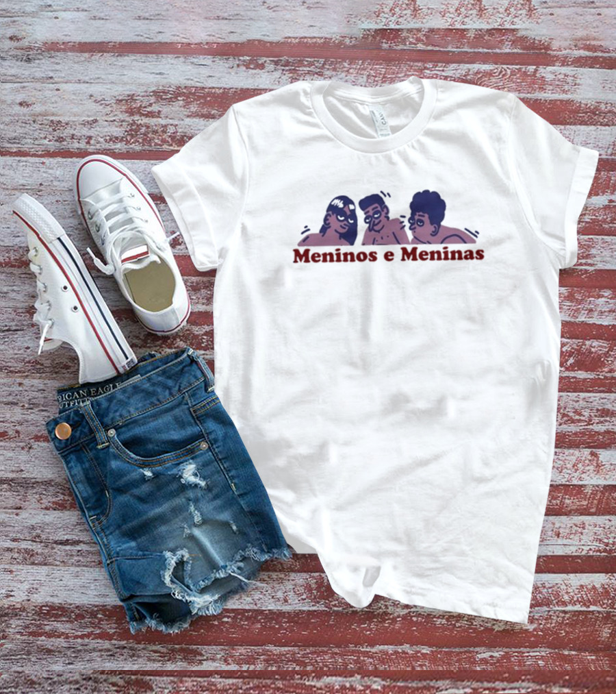 Meninos E Meninas Eri Eros Playful Cartoon Illustration T-Shirt