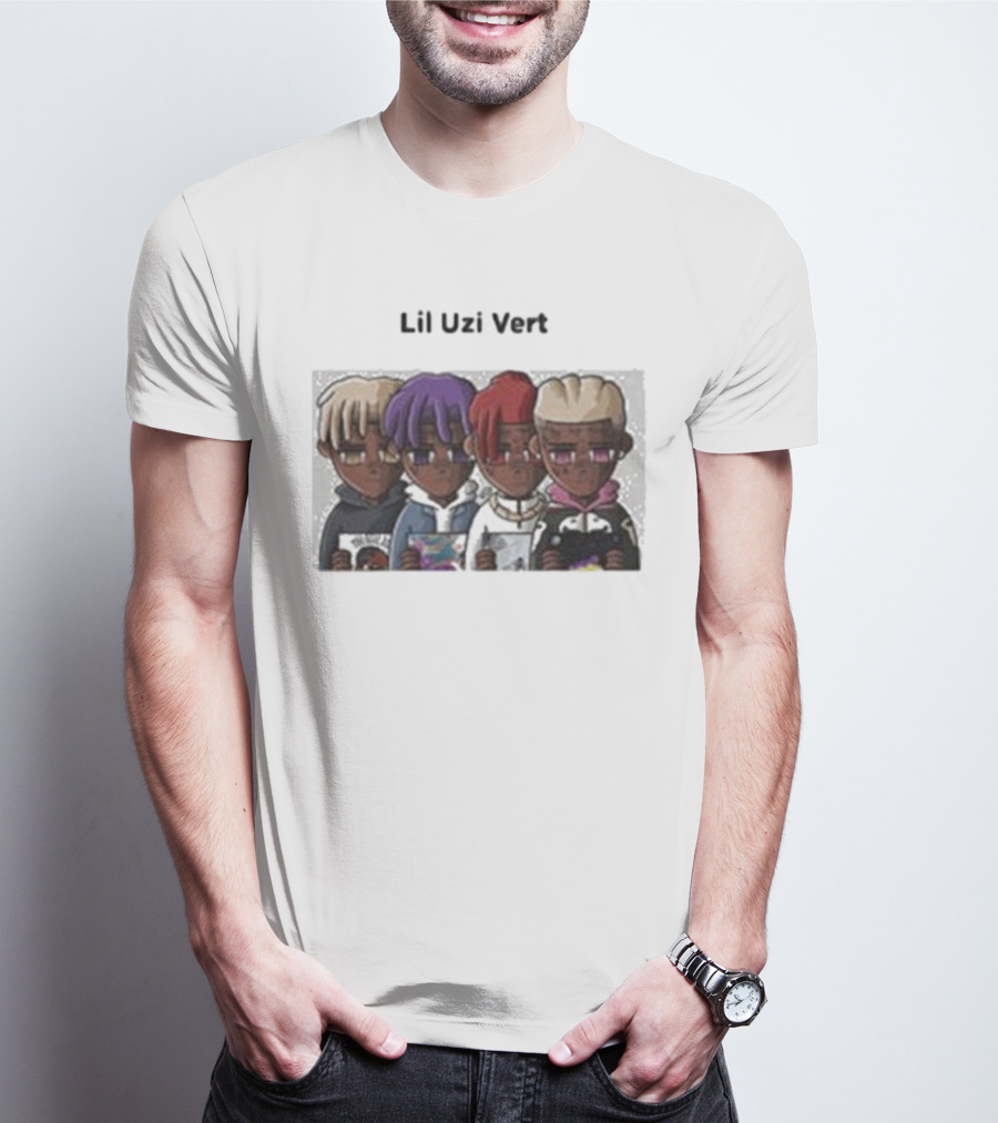 Lil Uzi Vert Evolution Cartoon Characters Holding Albums T-Shirt