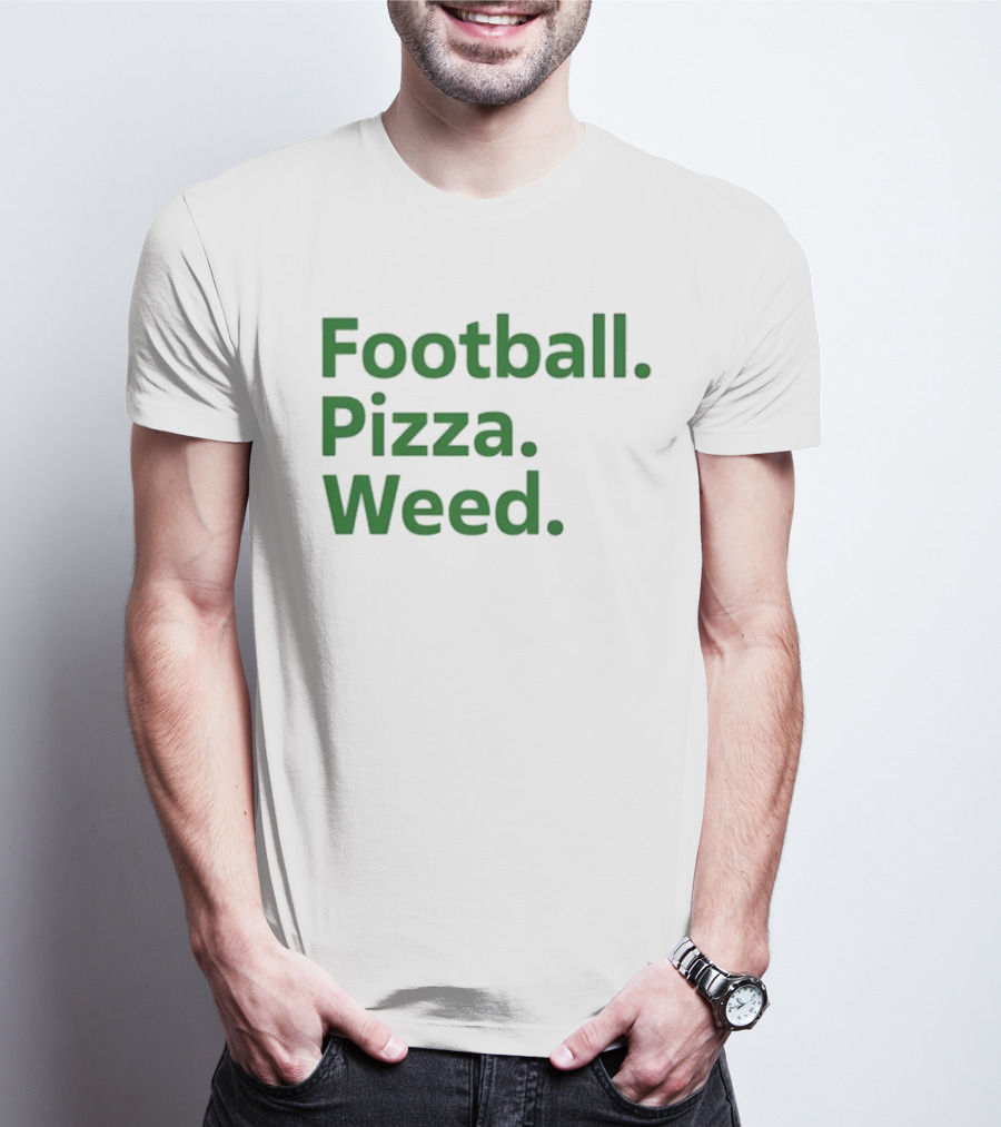 Football Pizza Weed Trendy Lifestyle T-Shirt