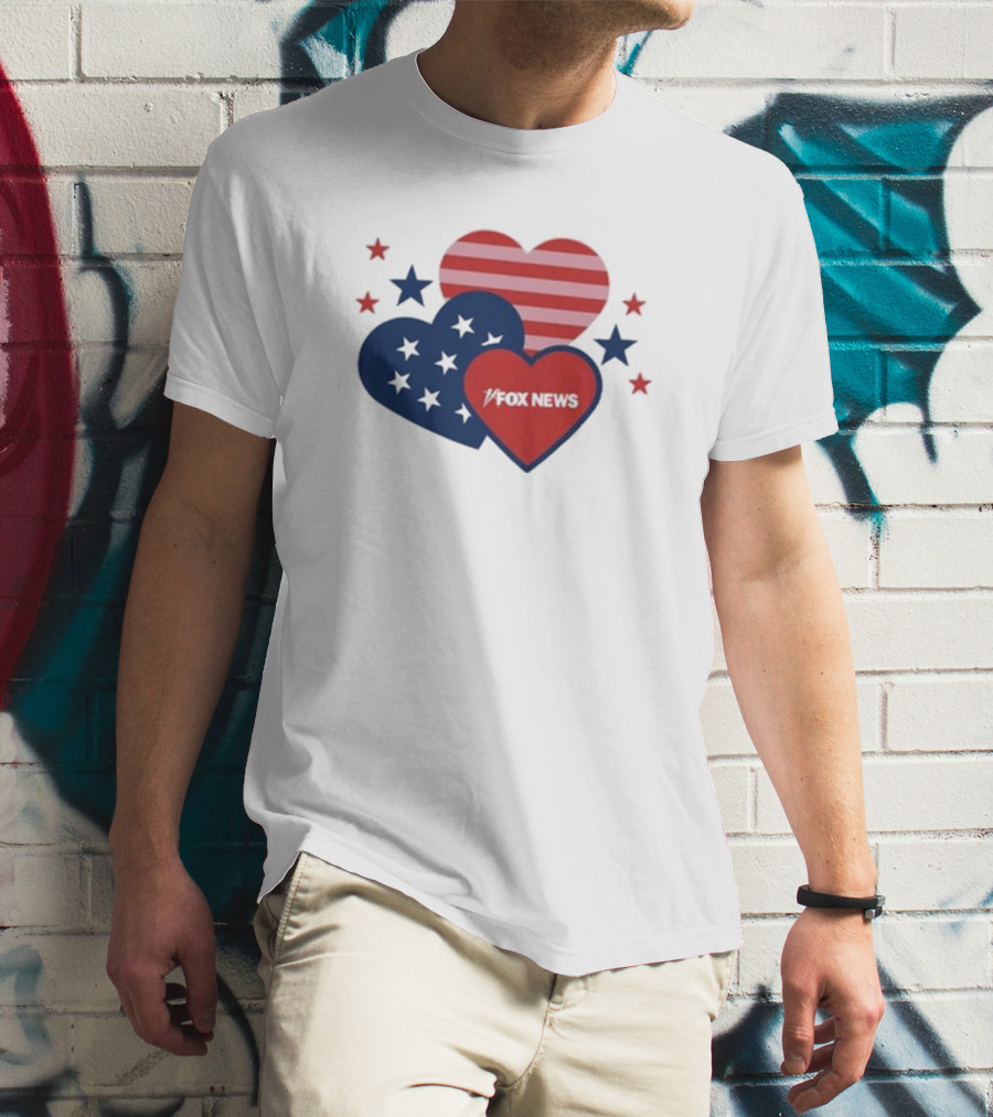 Patriotic Hearts Fox News Stars And Stripes T-Shirt