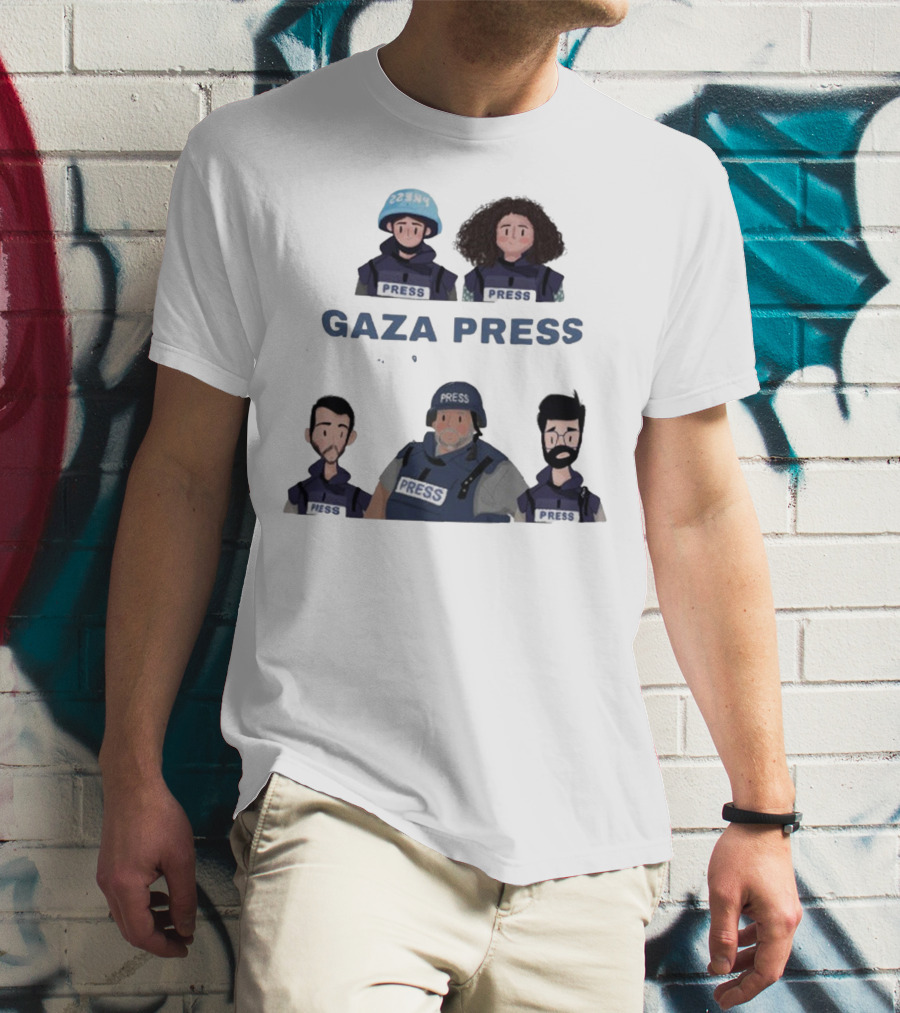 Gaza Press Heroes Cartoon Characters PRESS T-Shirt