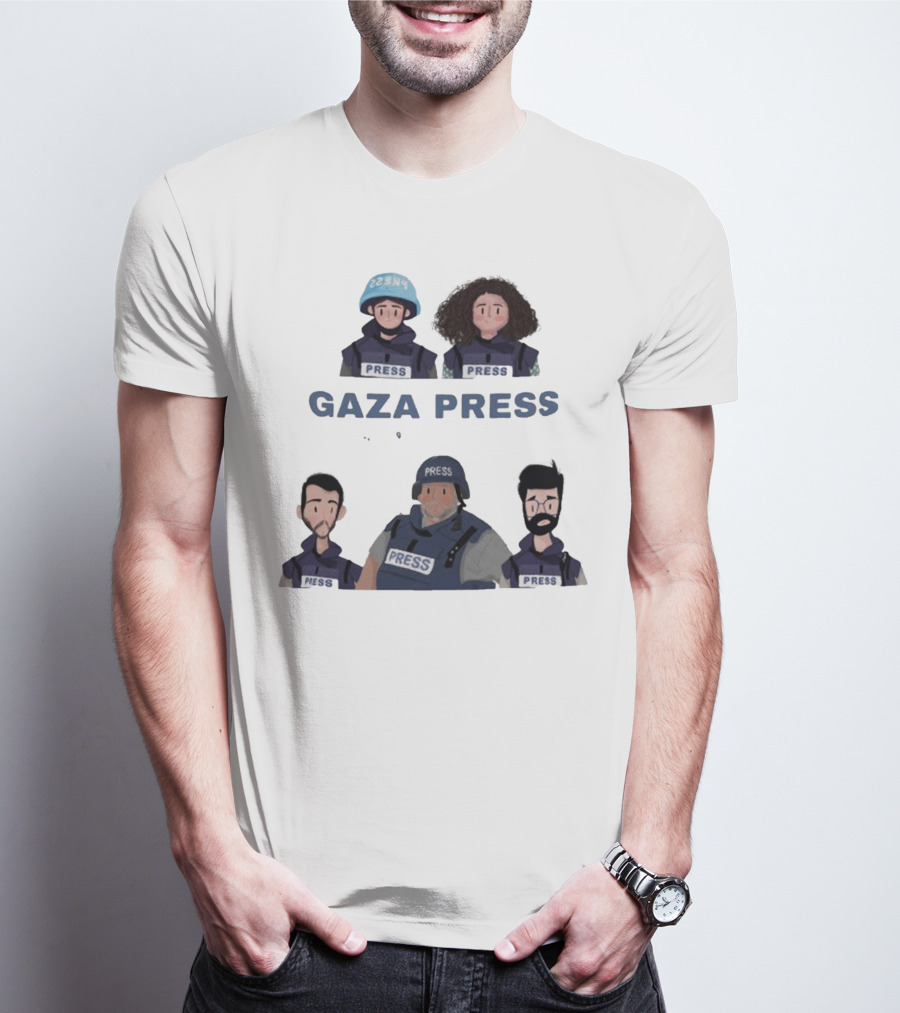 Gaza Press Heroes Cartoon Characters PRESS T-Shirt