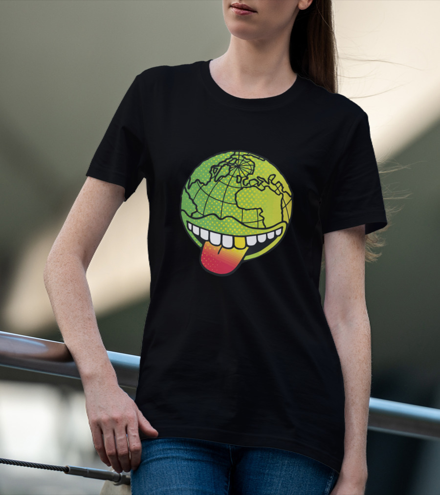 Earthgang Tongue Out Earth Globe T-Shirt