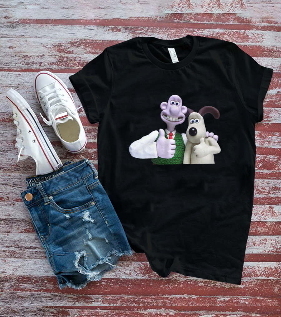 Wallace And Gromit Thumbs Up Duo T-Shirt