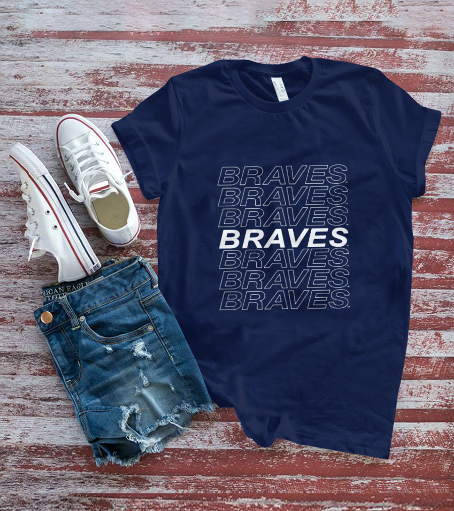 Atlanta Braves Stacked Text T-Shirt