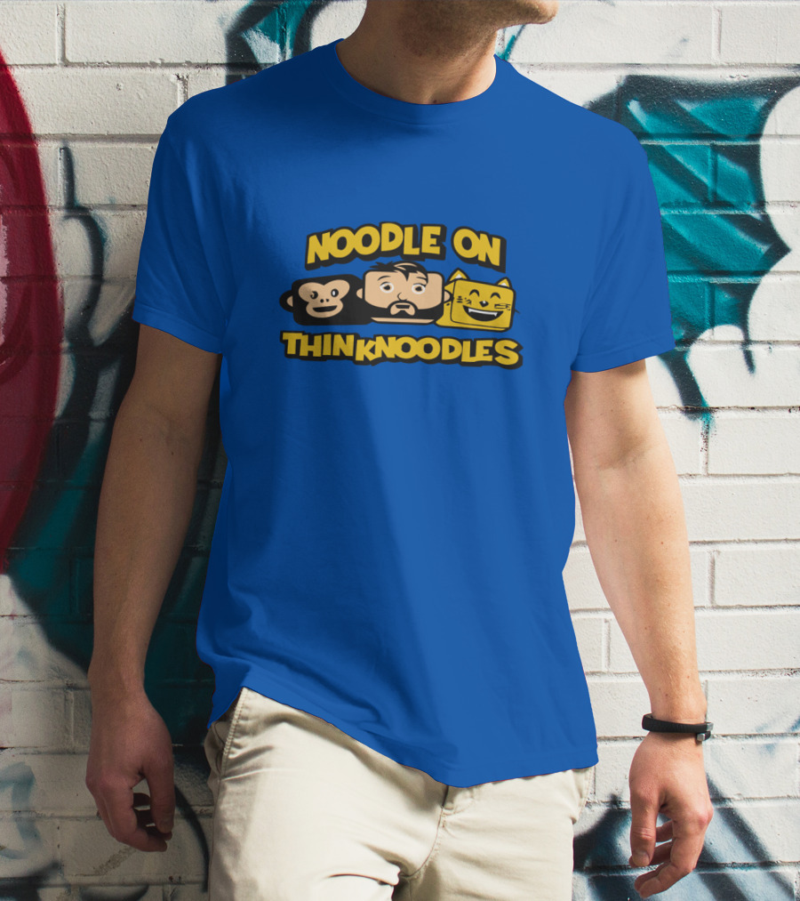 NOODLE ON THINKNOODLES Monkey Cat Icons T-Shirt