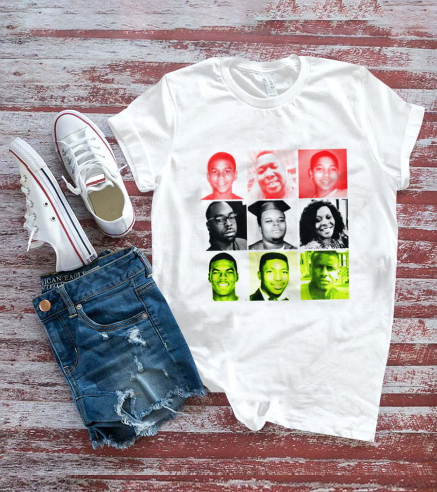 Black Victims Of Police Brutality Remembered In Powerful Collage T-Shirt