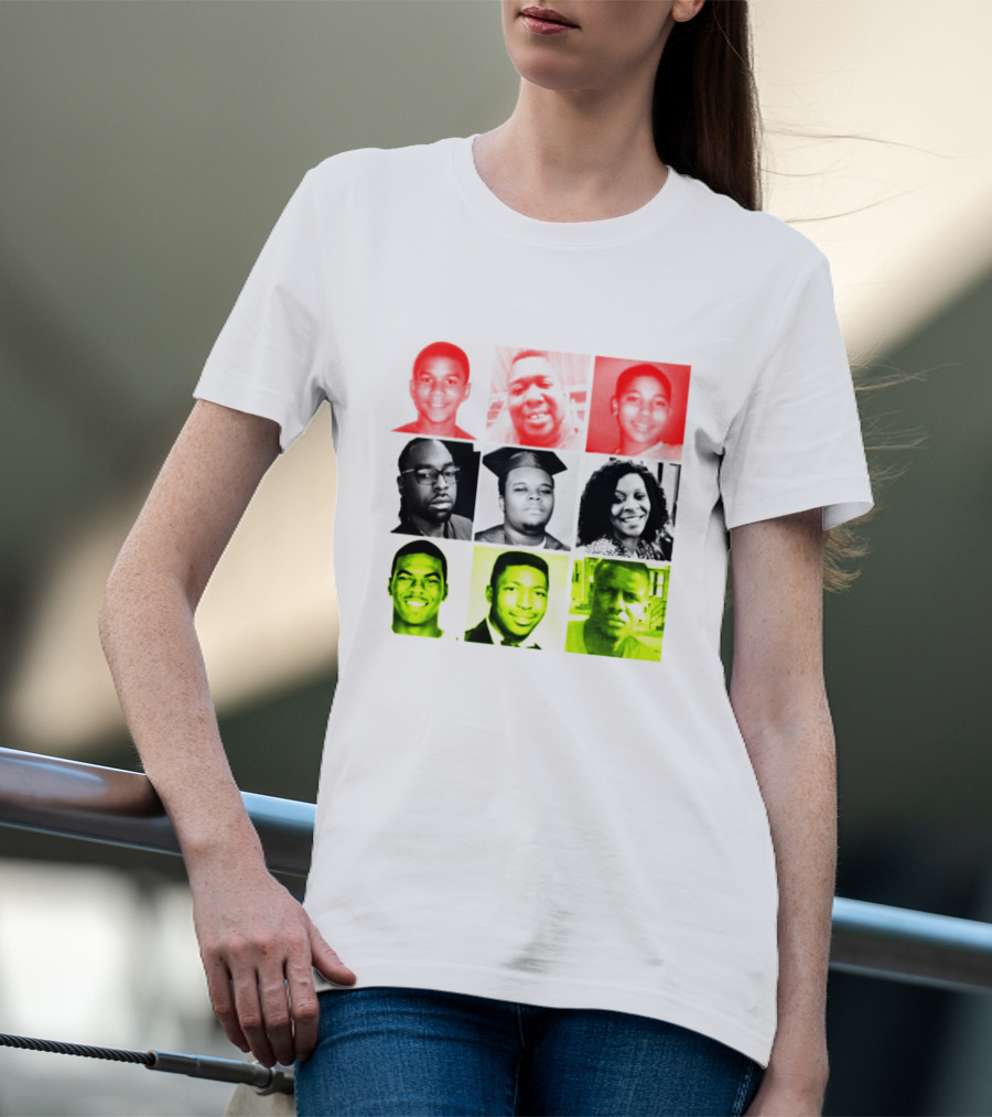 Black Victims Of Police Brutality Remembered In Powerful Collage T-Shirt