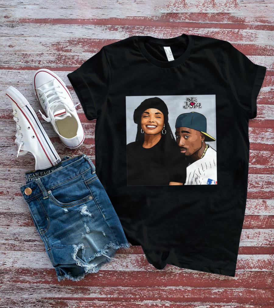 Poetic Justice Janet Jackson Tupac Shakur Baseball Cap MLB T-Shirt