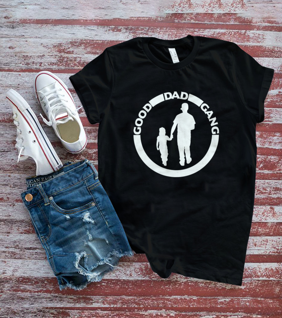 Good Dad Gang Circle Silhouette Father's Day T-Shirt