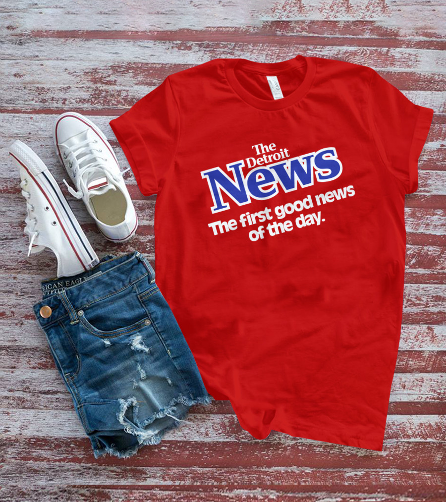 The Detroit News The First Good News Of The Day Vintage Shirrt T-Shirt