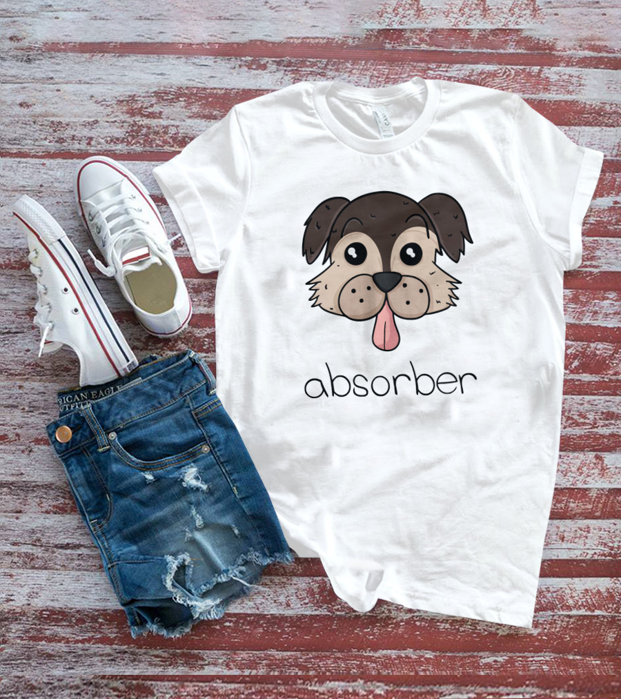 Absorber Dog Cartoon Illustration Image T-Shirt