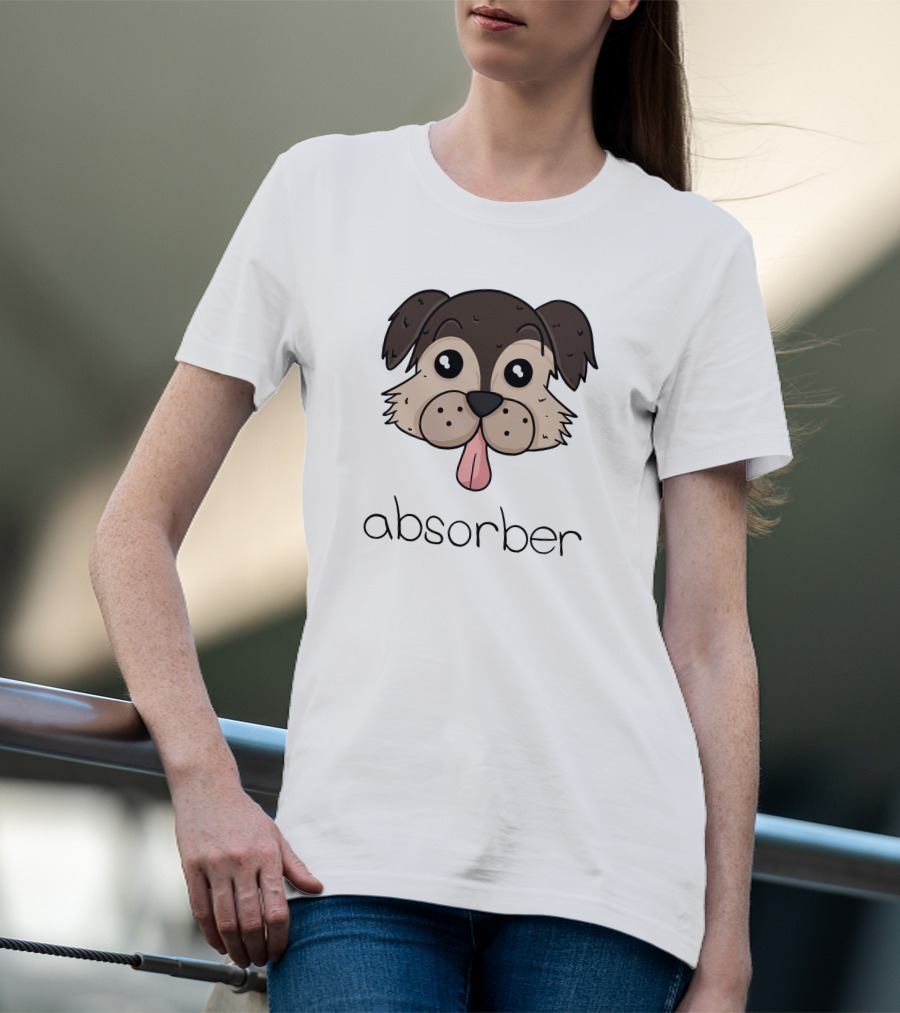 Absorber Dog Cartoon Illustration Image T-Shirt