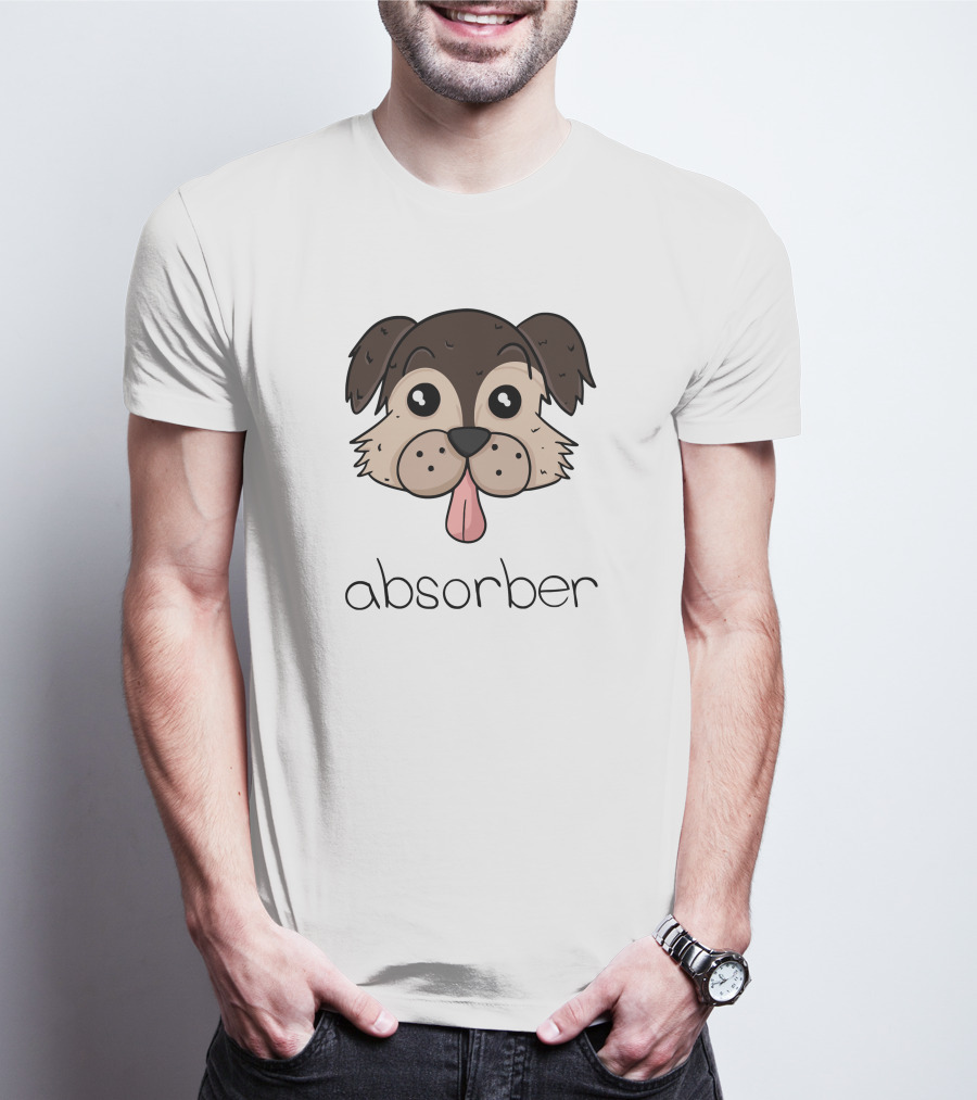 Absorber Dog Cartoon Illustration Image T-Shirt