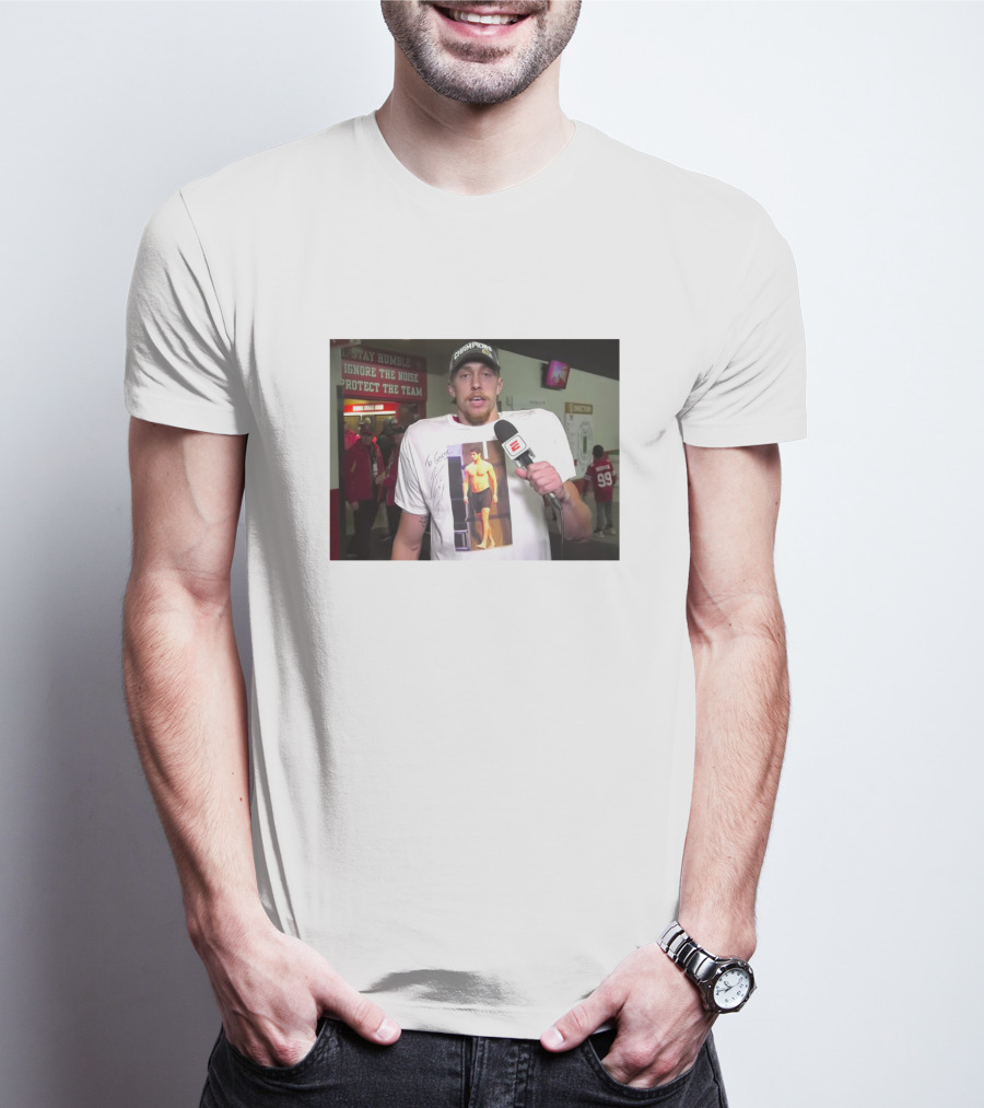 George Kittle Wearing Jimmy G Shirt ESPN Interview T-Shirt
