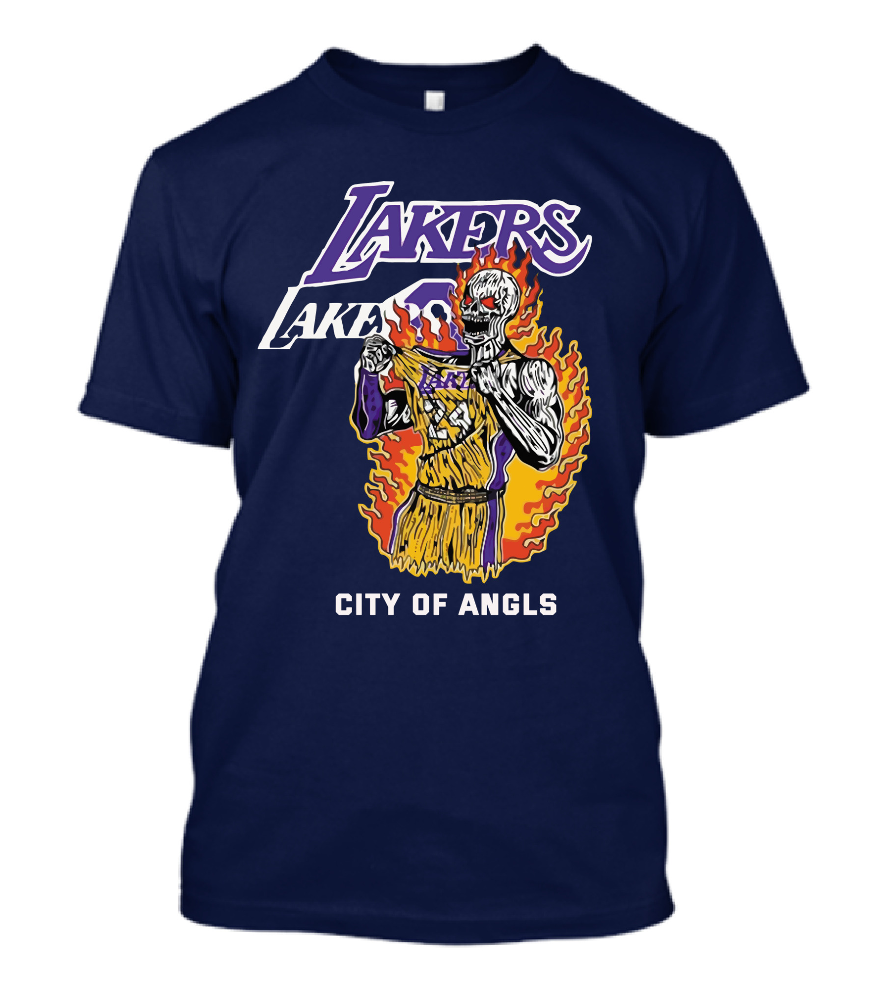 Lakers Flames City Of Angels T-Shirt
