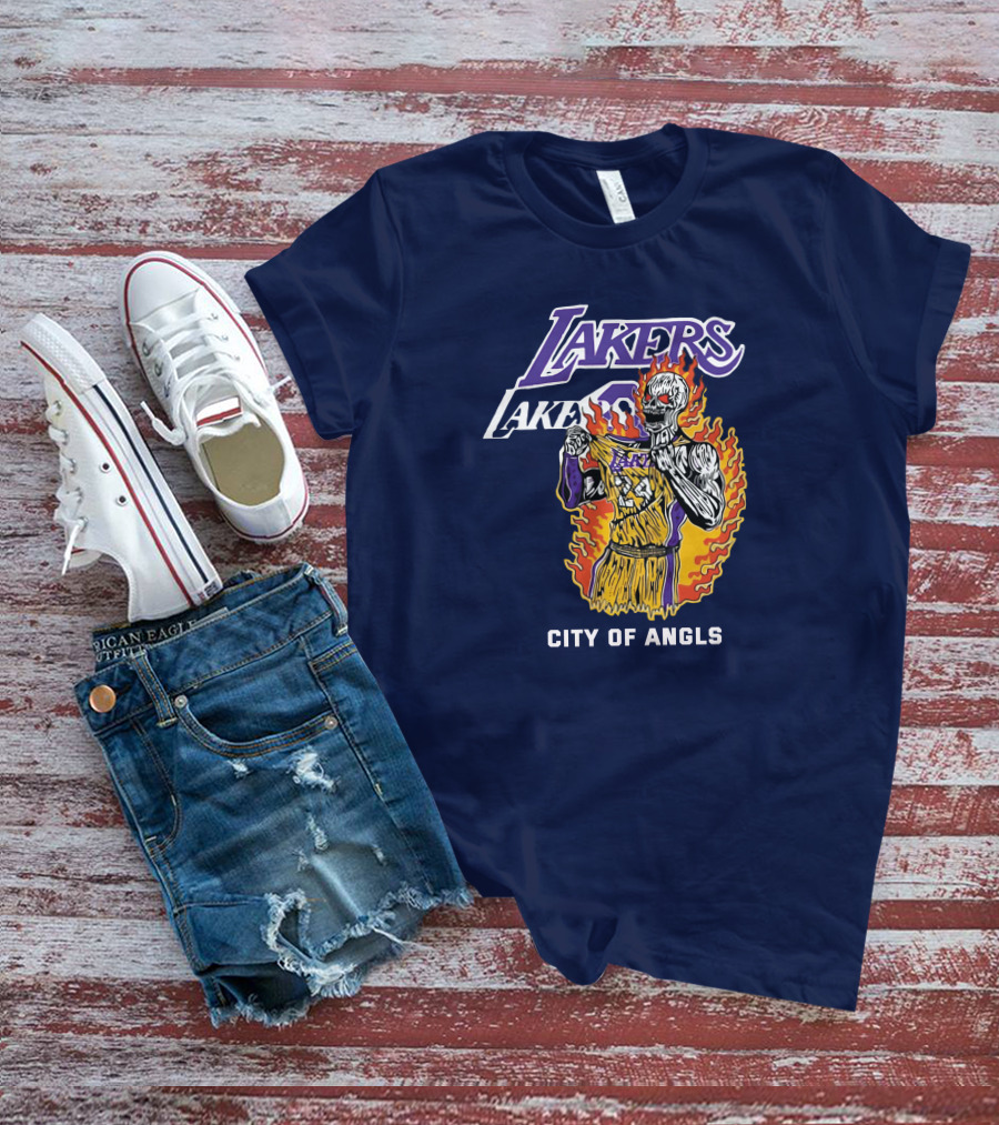 Lakers Flames City Of Angels T-Shirt
