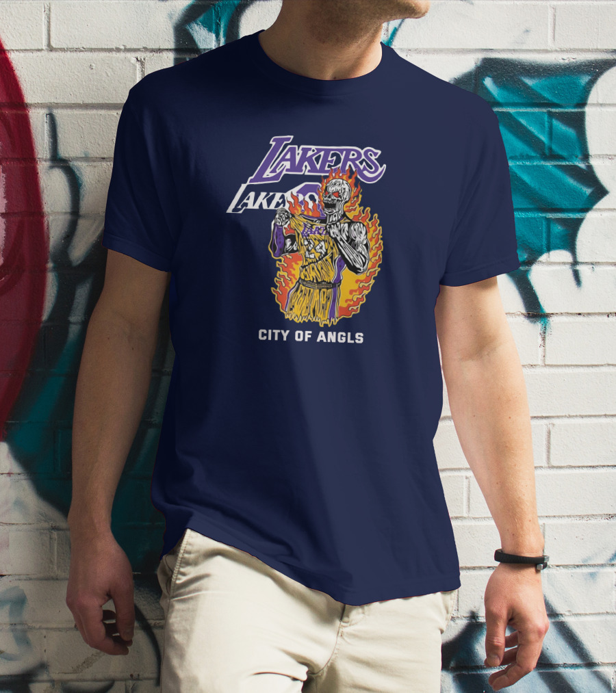 Lakers Flames City Of Angels T-Shirt