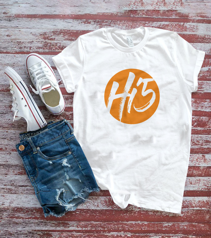Hi5 Orange Circle Logo Merch T-Shirt