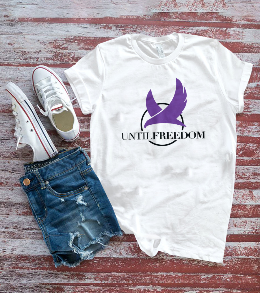 UNTILFREEDOM Purple Bird In Circle T-Shirt
