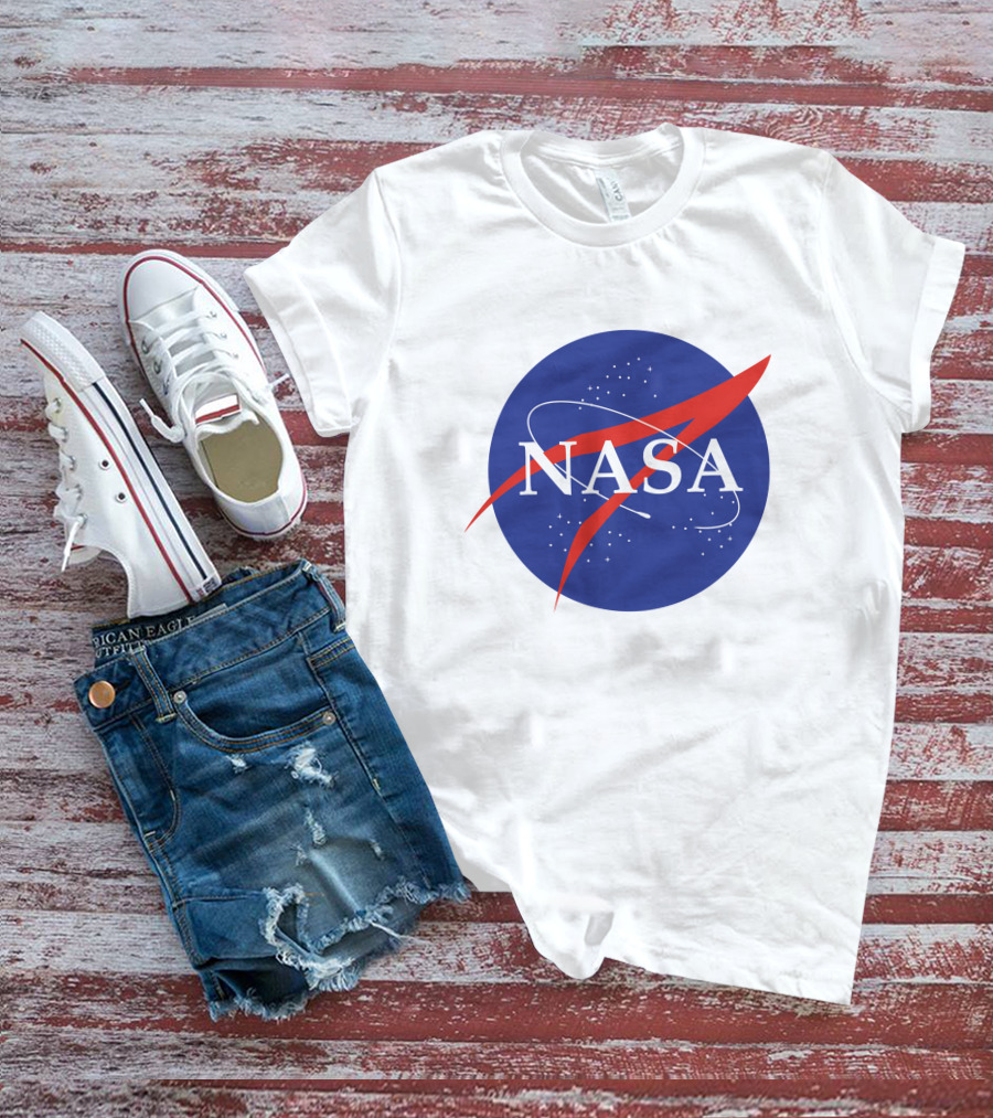 NASA Insignia Logo Classic Blue Red T-Shirt