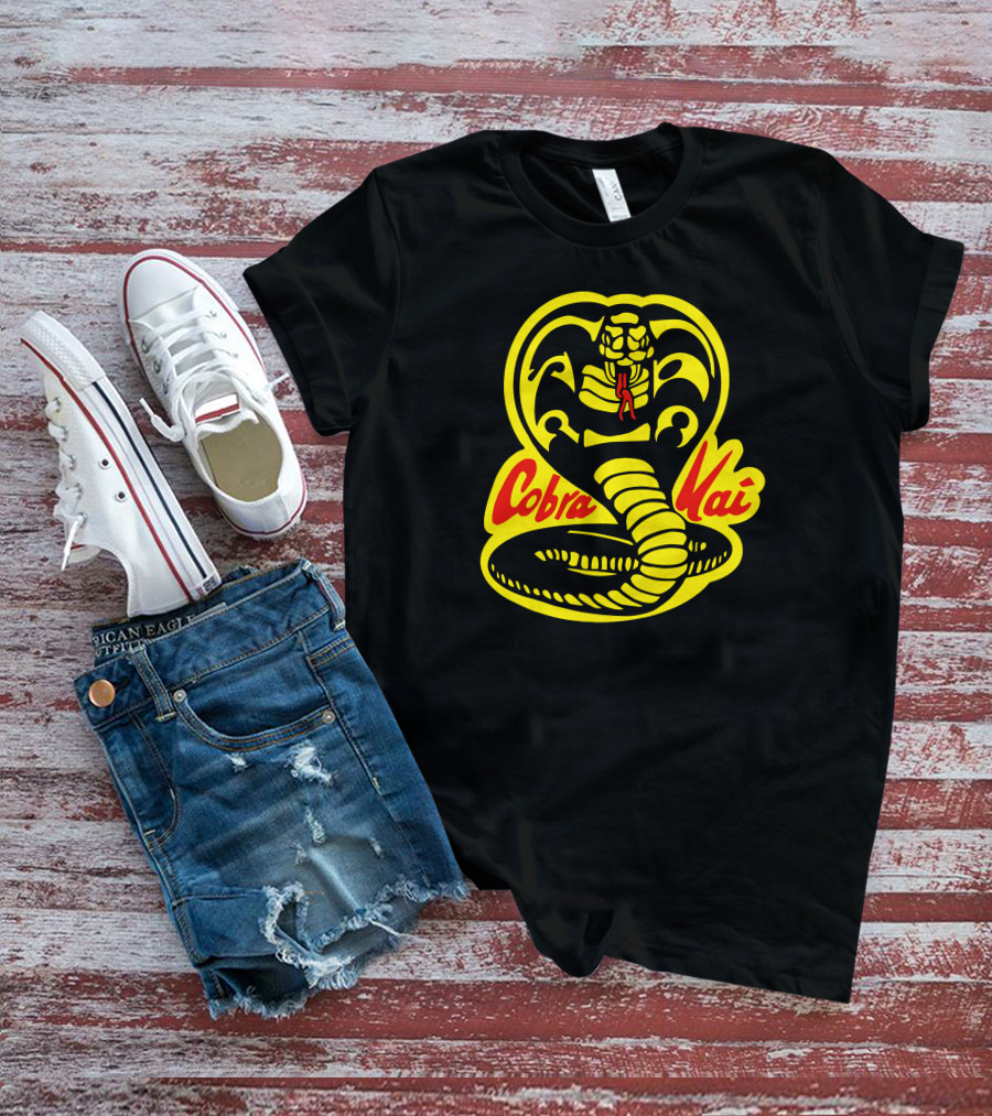 Cobra Kai Snake Logo Karate Series Yellow T-Shirt
