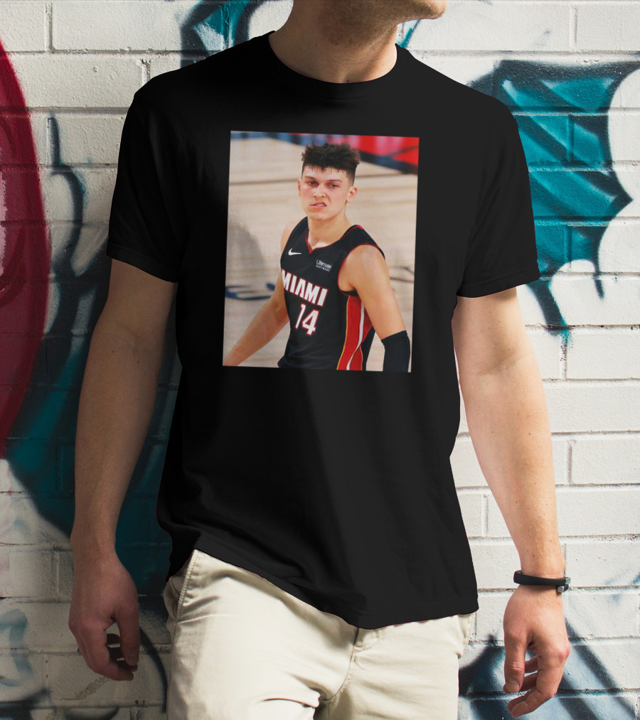 Miami 14 Tyler Herro Snarl Basketball Moment T-Shirt
