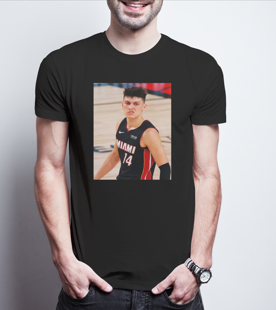 Miami 14 Tyler Herro Snarl Basketball Moment T-Shirt