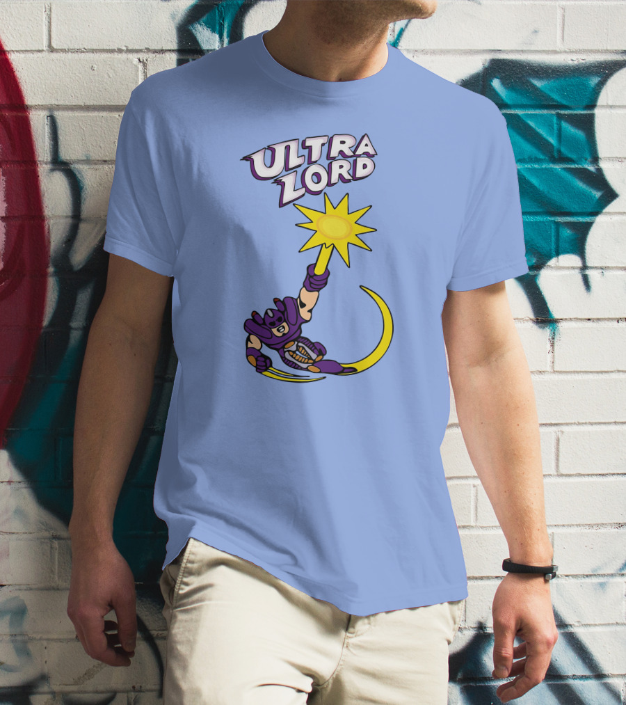 Ultra Lord Heroic Superhero Holding Star Power Burst T-Shirt