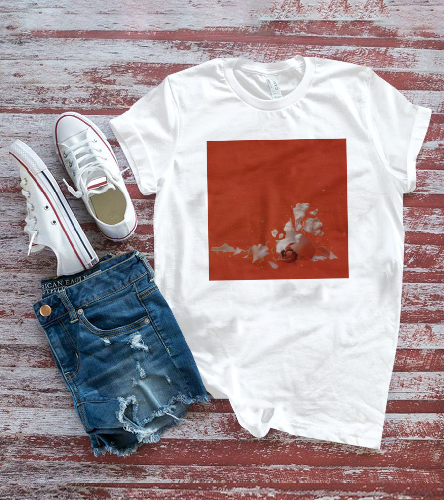 Therefore I Am Broken Egg On Orange Background T-Shirt