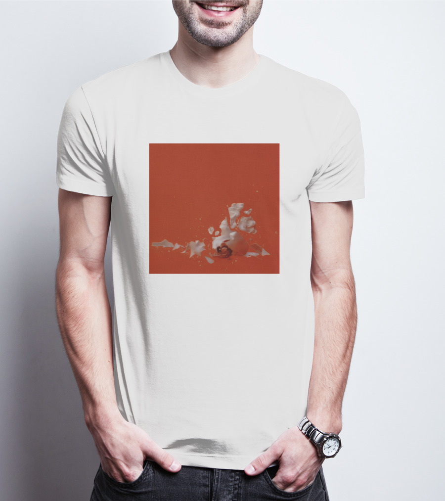 Therefore I Am Broken Egg On Orange Background T-Shirt