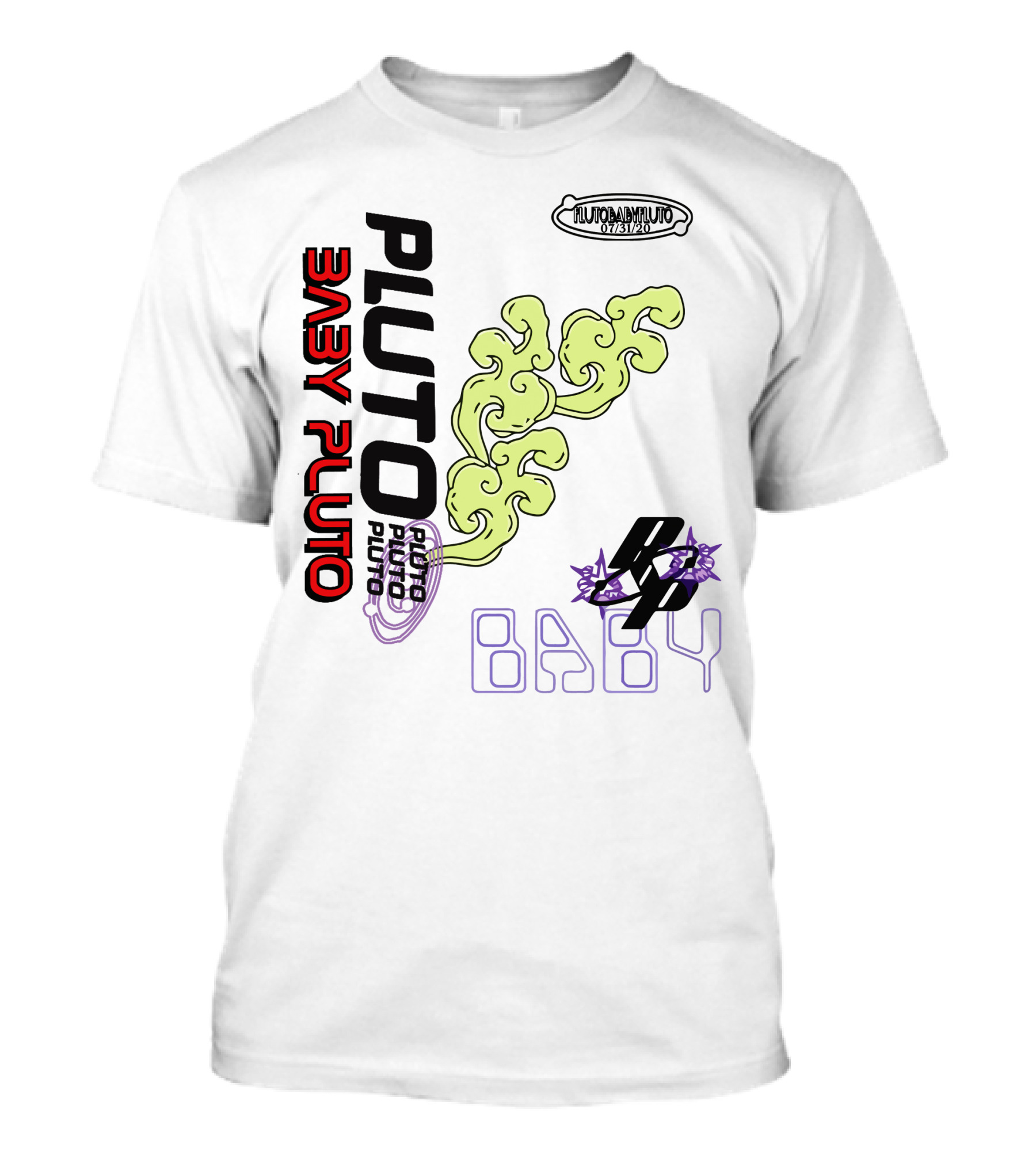 PLUTO BABY PLUTO FUTURISTIC EXODUS VIBRATIONS T-Shirt