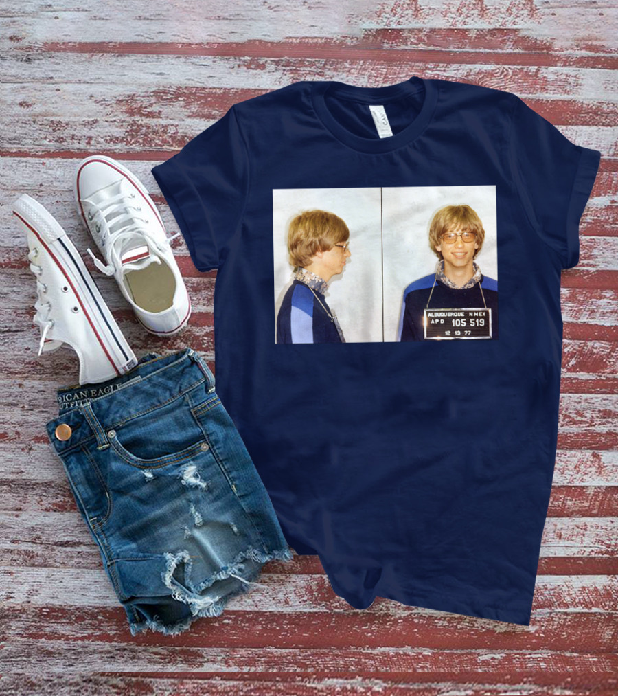 Bill Gates Albuquerque Mugshot 1977 T-Shirt