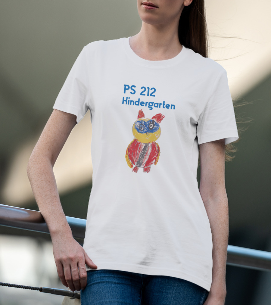 PS 212 Kindergarten Colorful Owl Drawing T-Shirt