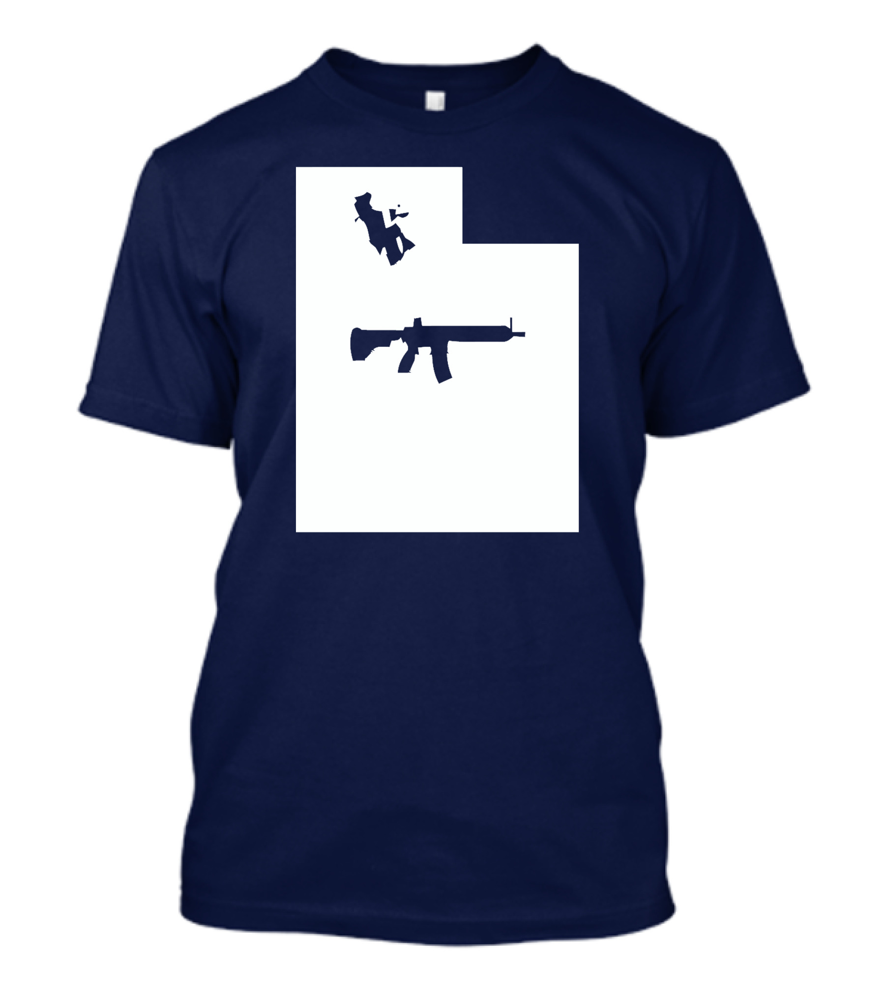 Keep Utah Tactical AR-15 Rifle And Skier In State T-Shirt