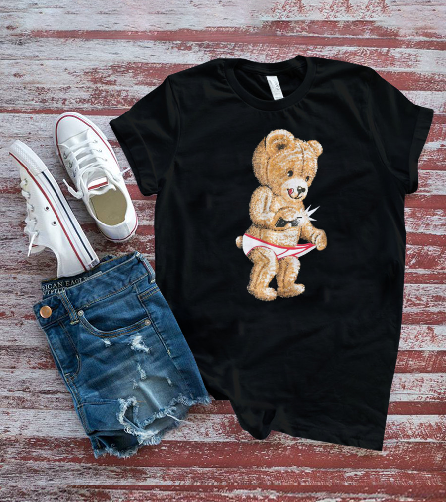Teddy Bear Selfie Flash T-Shirt