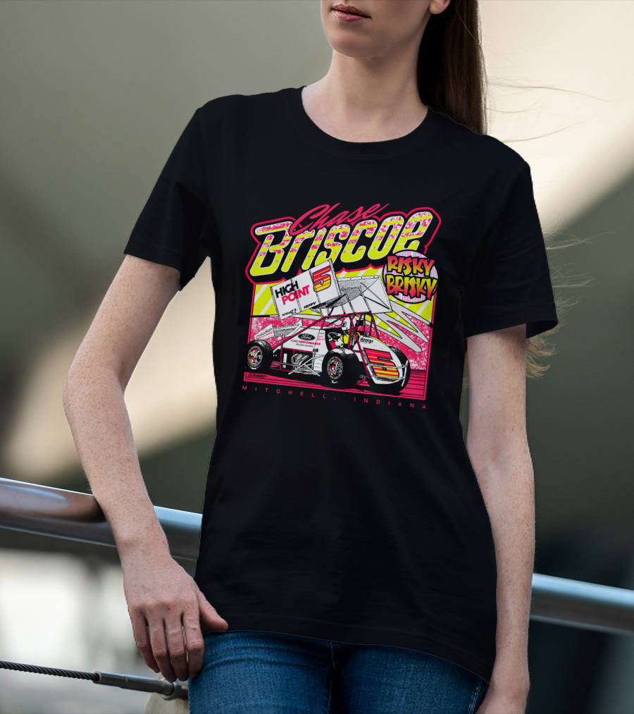 Chase Briscoe Risky Brisky High Point Racing Mitchell Indiana T-Shirt