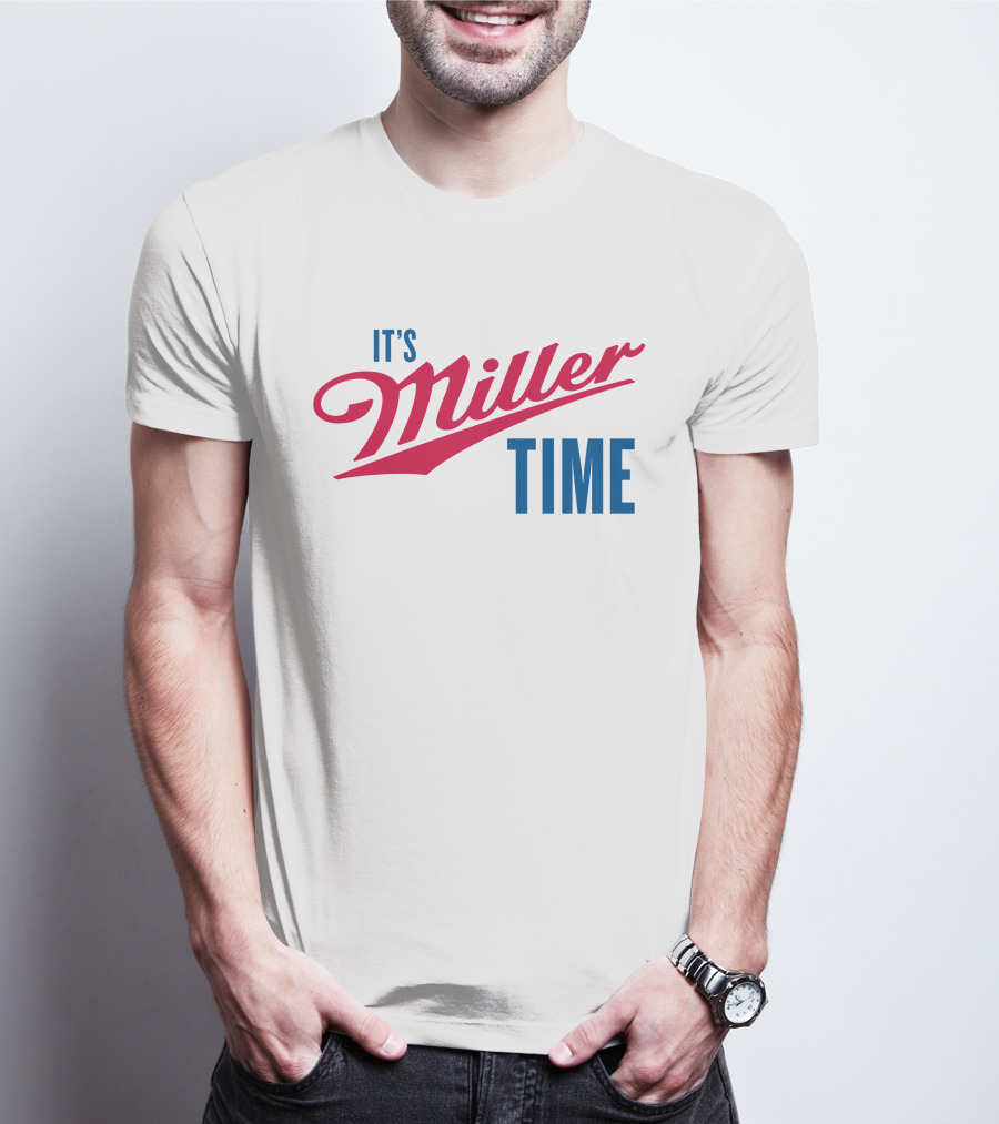 It's Miller Time Vintage Script T-Shirt