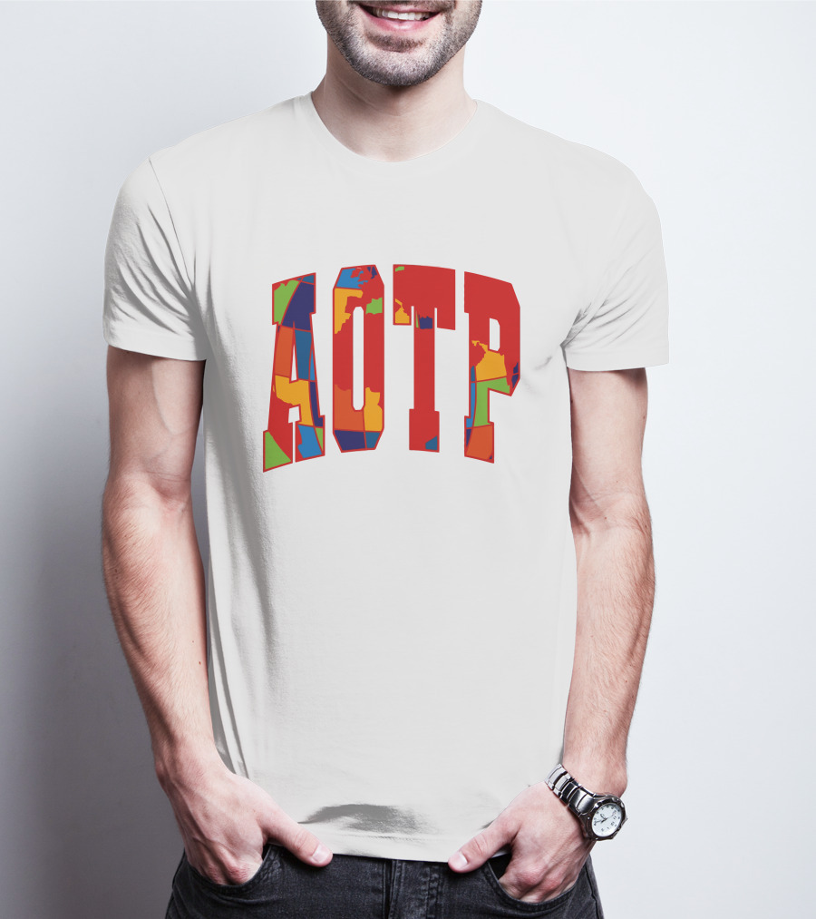 AOTP Bold Multicolor Lettering T-Shirt