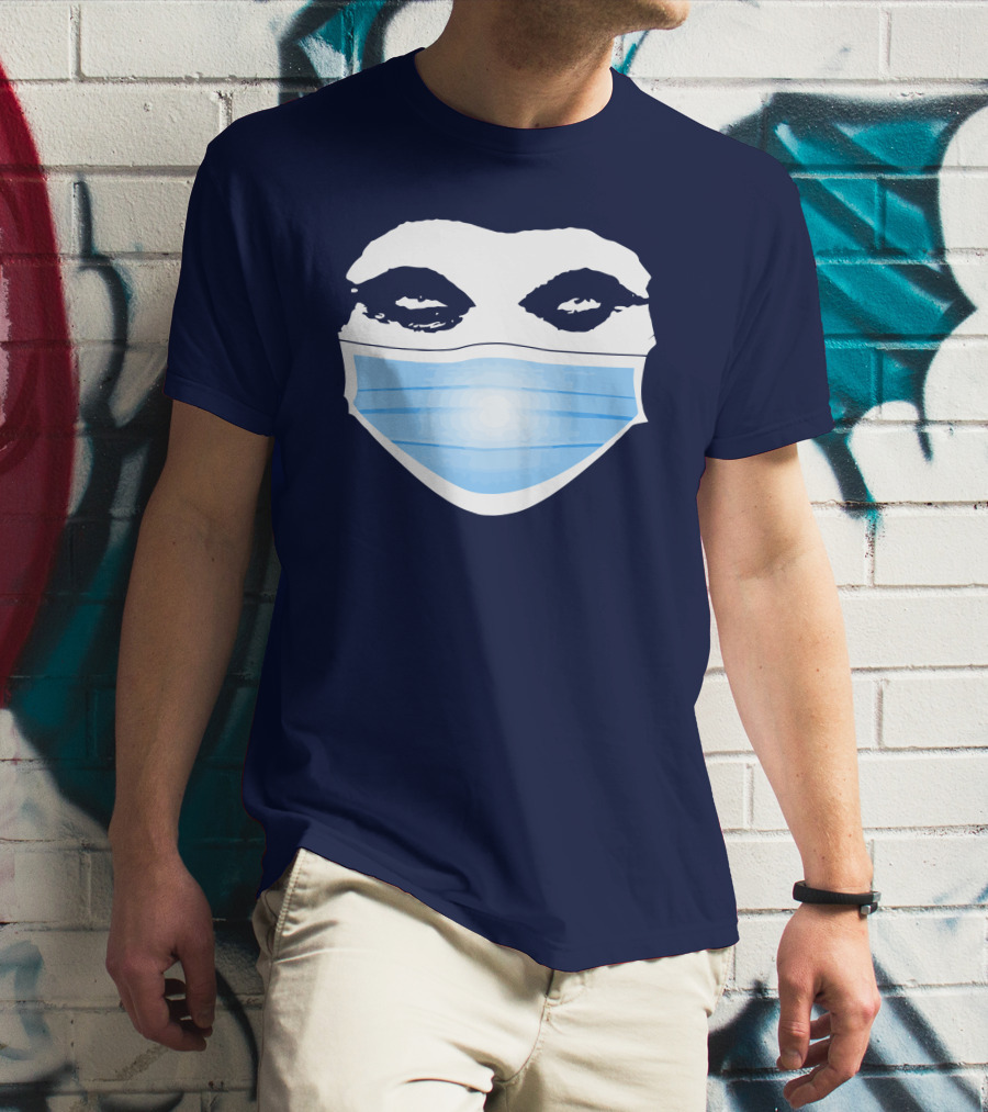 Gutfeld Store Blue Masked Face T-Shirt