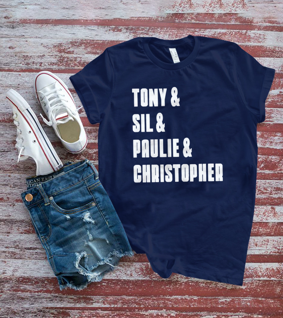 Tony And Sil And Paulie And Christopher Sopranos Characters T-Shirt