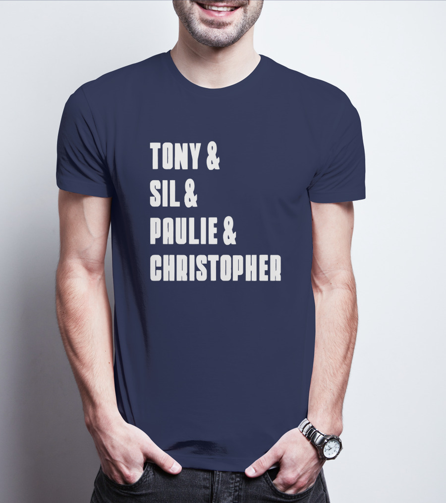 Tony And Sil And Paulie And Christopher Sopranos Characters T-Shirt