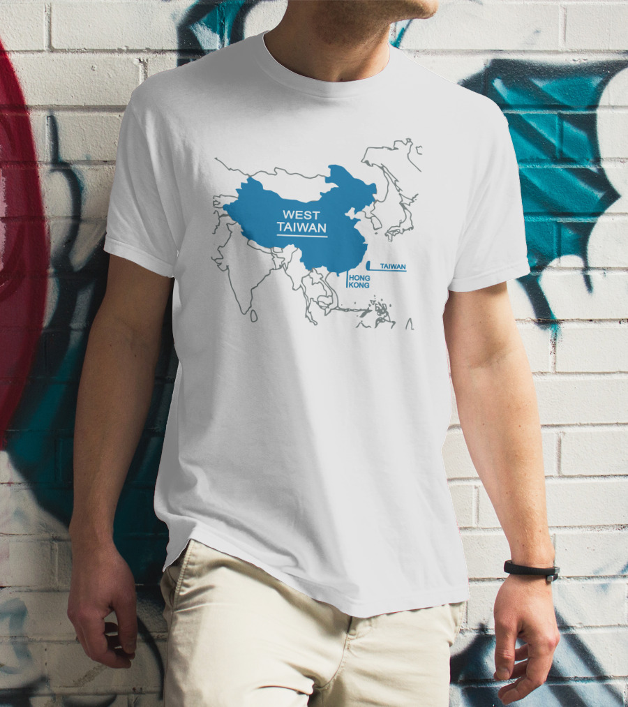 West Taiwan Map With Taiwan Hong Kong T-Shirt