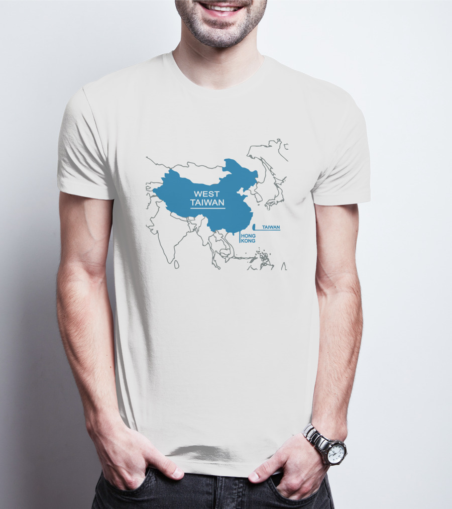West Taiwan Map With Taiwan Hong Kong T-Shirt