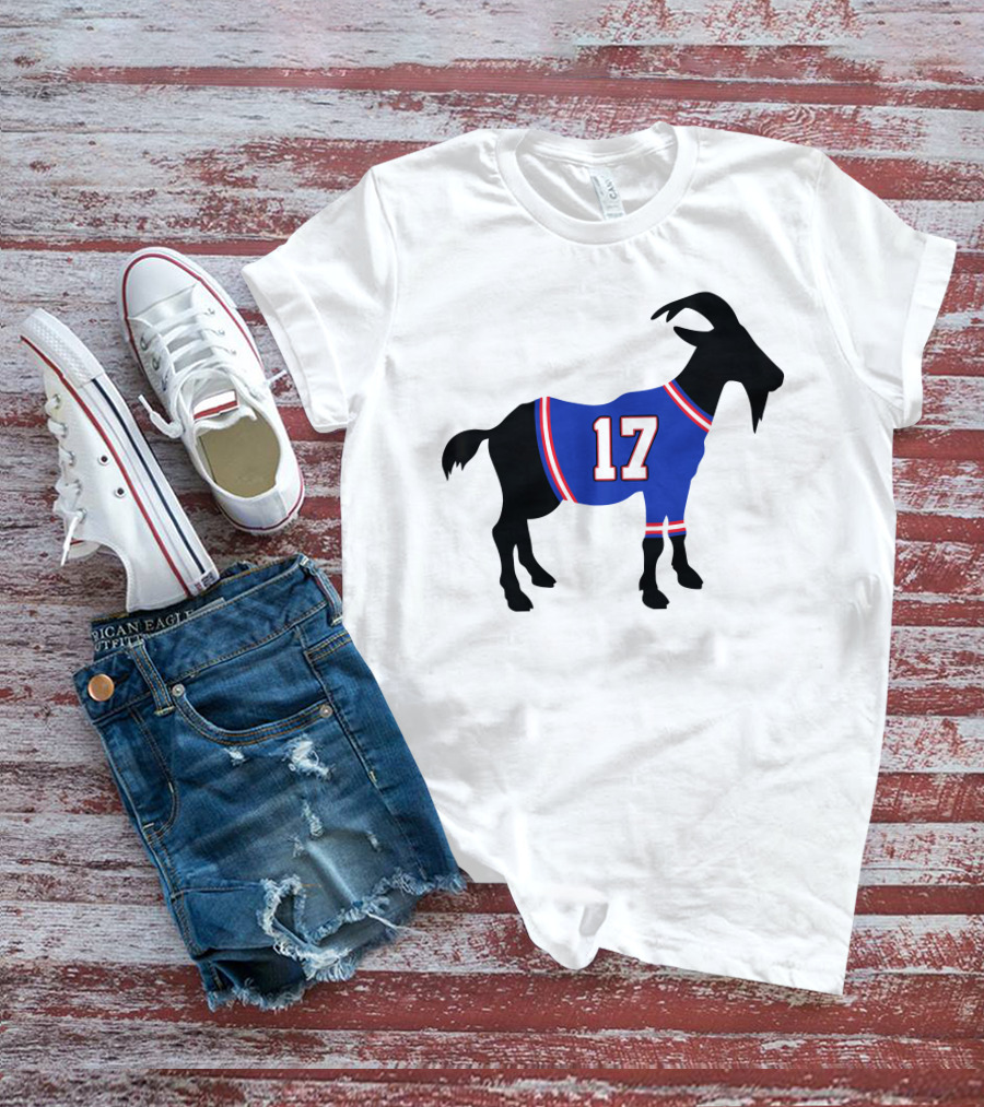 Josh Allen Goat Graphic Number 17 Jersey T-Shirt