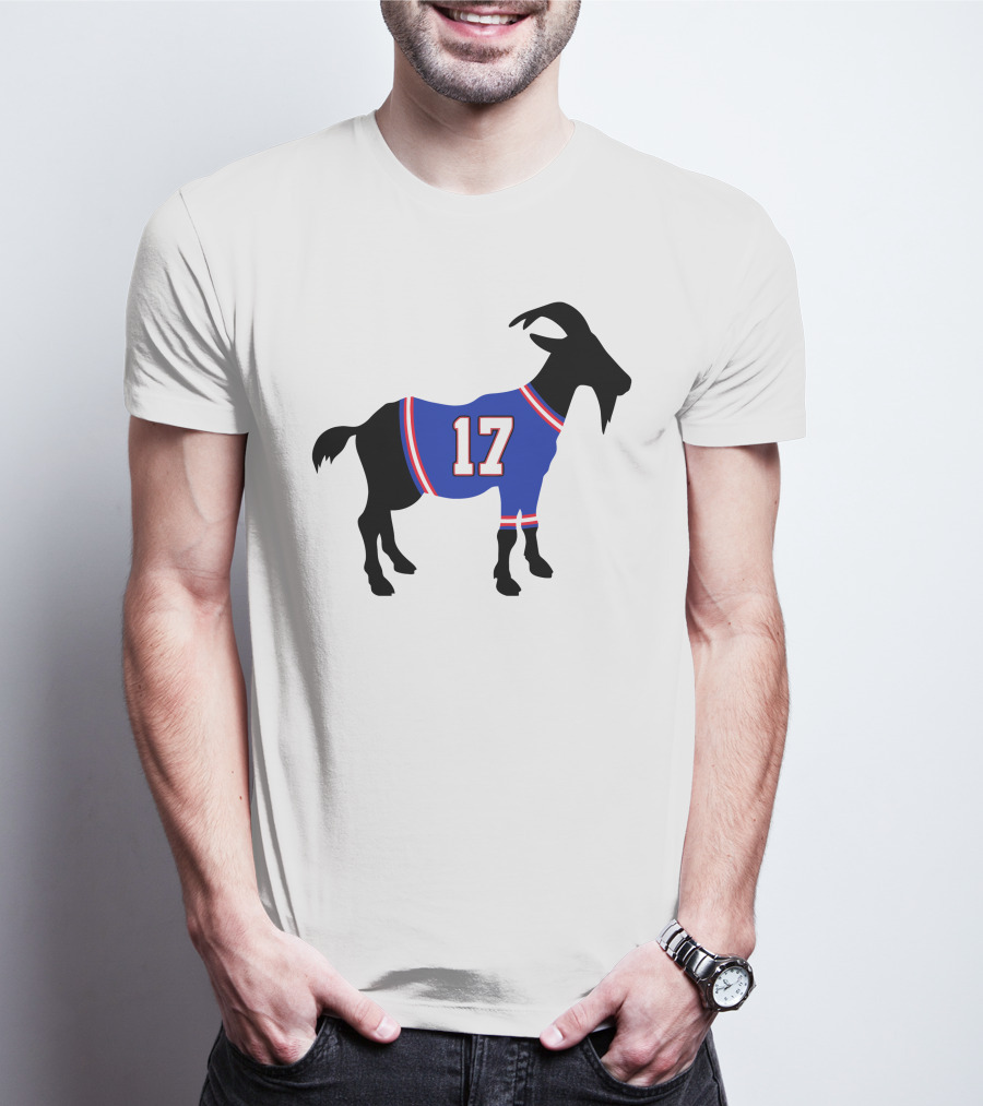 Josh Allen Goat Graphic Number 17 Jersey T-Shirt